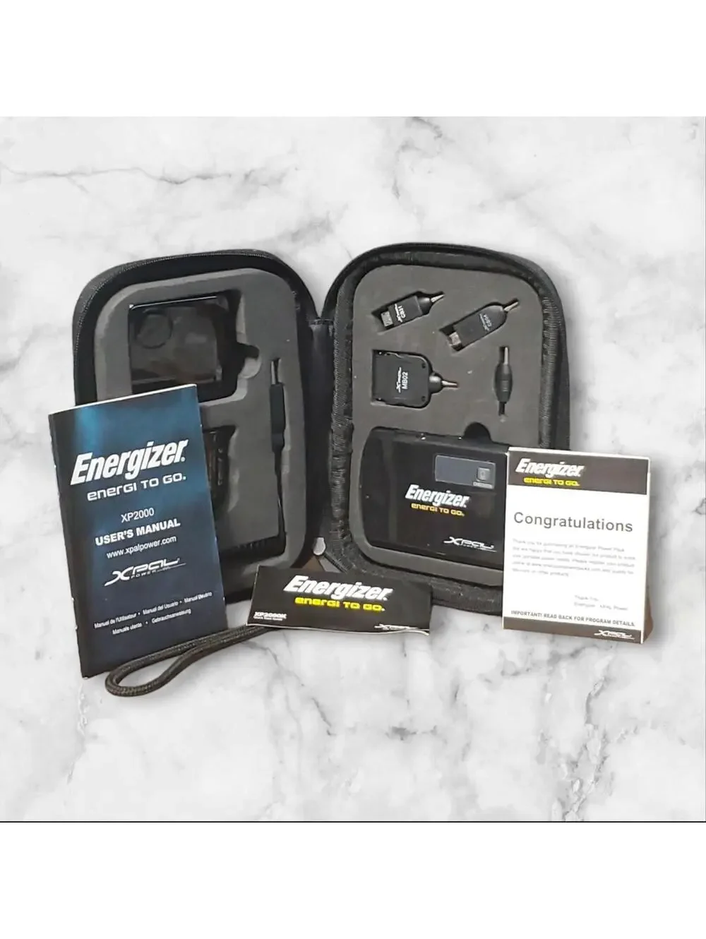Genuine Energizer Xpal XP2000 Energi To Go Portable Power Bank External Battery